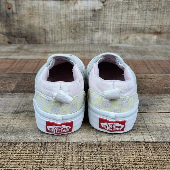 Vans Classic Slip On Checkered Toddler Sz 11 Colorful Casual Sneakers  School - Picture 5 of 9
